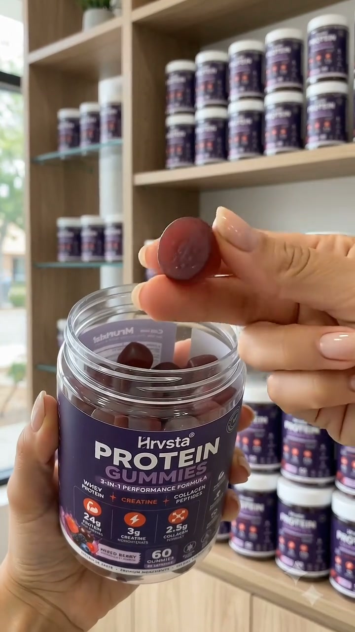 Protein + Creatine + Collagen. All in One Gummy