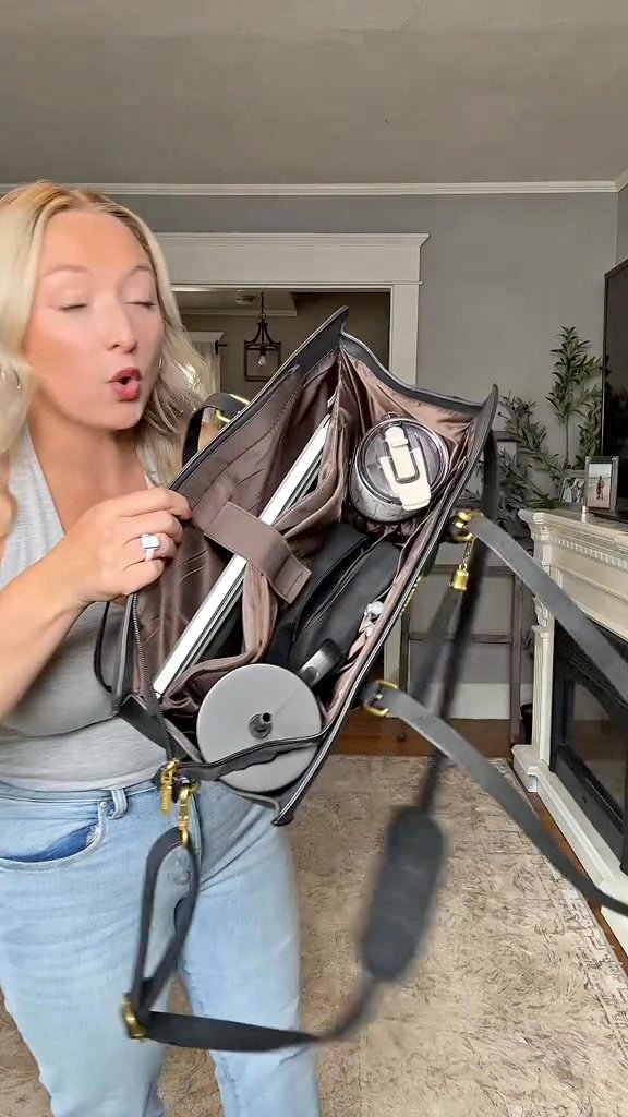 LOVEVOOK Vintage Leather Laptop Tote