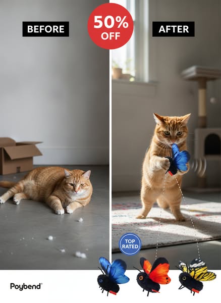 Gravity Butterfly Cat Toy