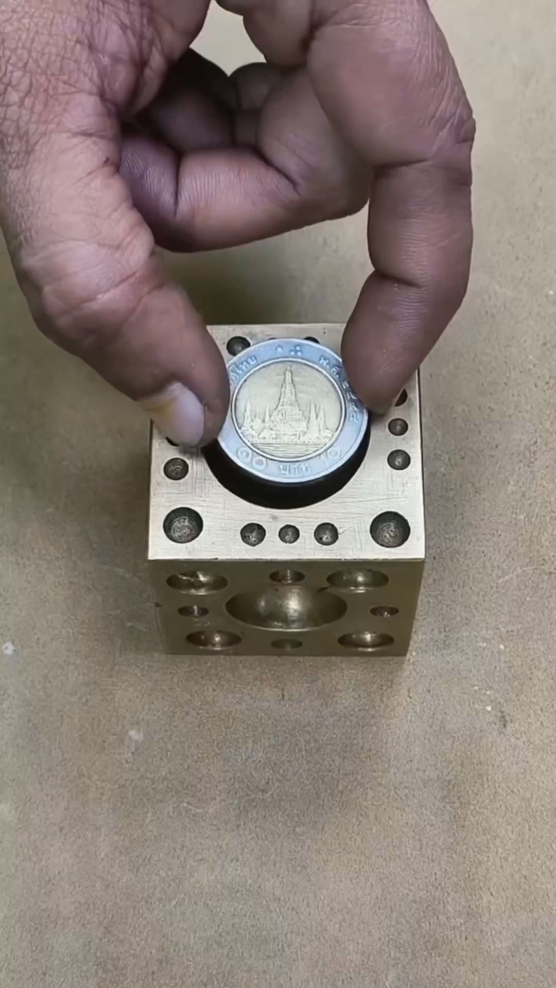 Handcrafted Thai 10 Baht Coin Ring | Mens Wide Band Ring-1993-2013