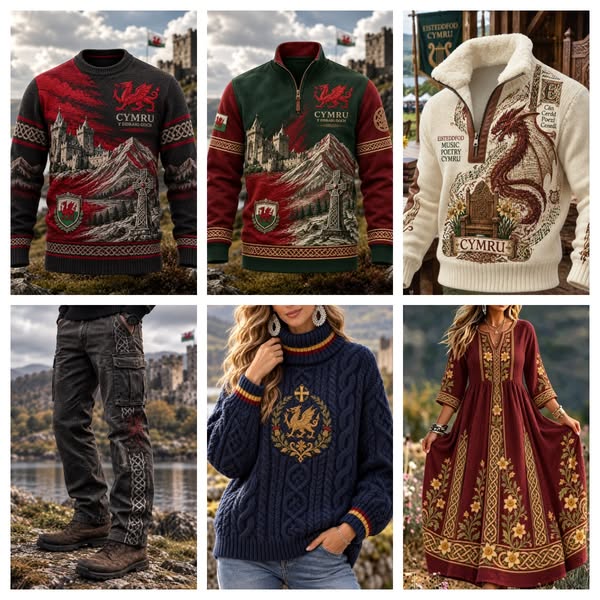 󠁧󠁢󠁷󠁬󠁳󠁿 Celebrate Welsh heritage in our classic Red Dragon apparel.