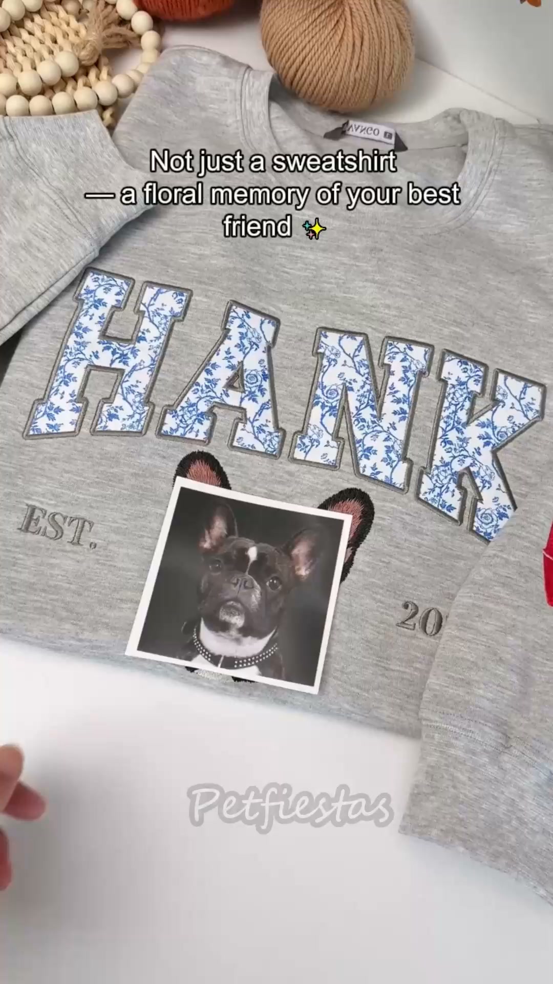 A personalized sweatshirt made for proud pet parents.
