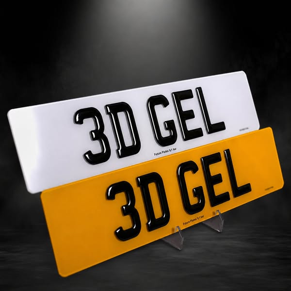 3D Gel Number Plates — Standard Pair