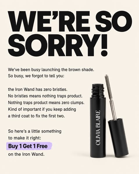 We're Sorry. Here's BOGO.