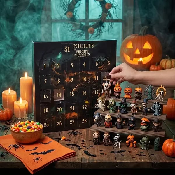 2026 Halloween Countdown Advent Calendar Gift Box - 31 Nights of Fright Blindbags Surprise Set