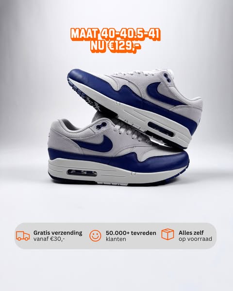 €129 i.p.v. €179 · laatste maten
