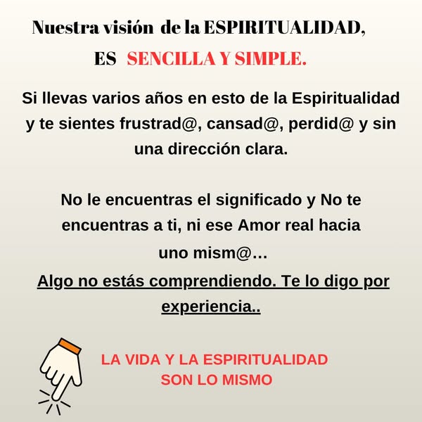 La Vida y la Espiritualidad son lo mismo