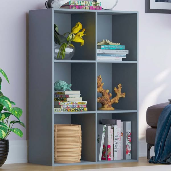Vida Designs Durham 2 x 3 Grey Cube Storage Unit - Size: H 96.5 x W 64.5 x D 29cm - Wilko