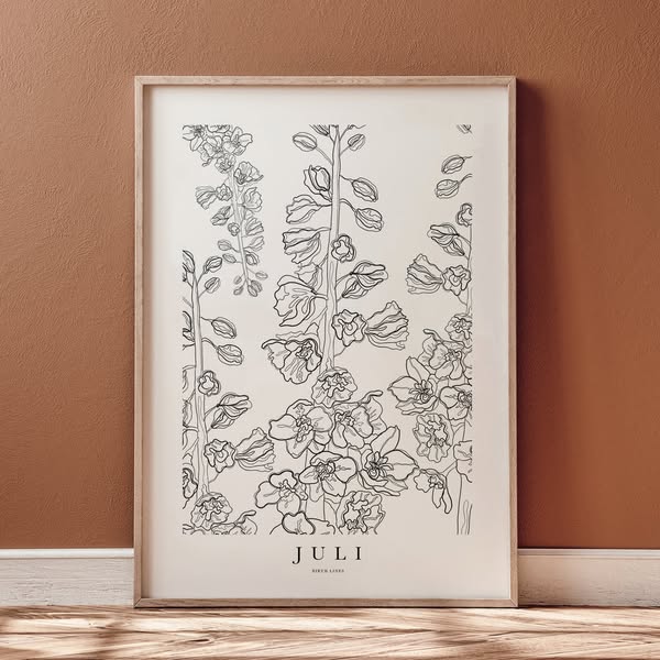 Birth Flower poster juli
