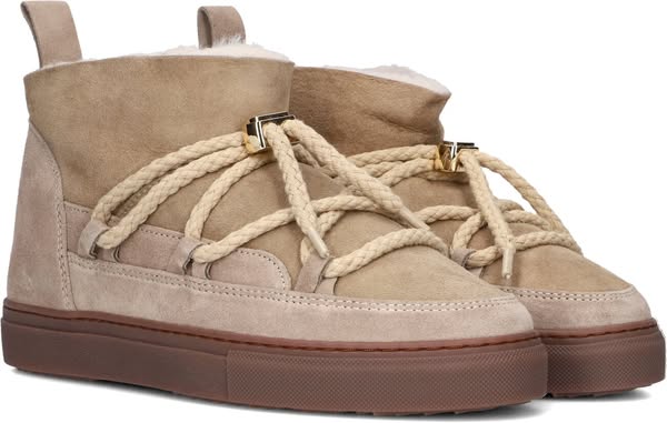 INUIKII Vachtlaarzen Dames Classic Low, Materiaal: Leer