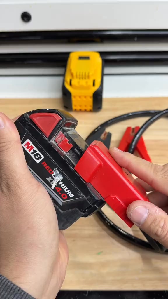 Car Starter Jumper Cables With Adapter For Dewalt/Milwaukee 18v/20v