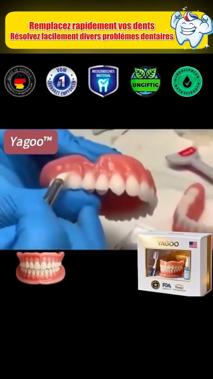 Votre dentier glisse et vous gêne ? Essayez notre prothèse adaptative confortable !