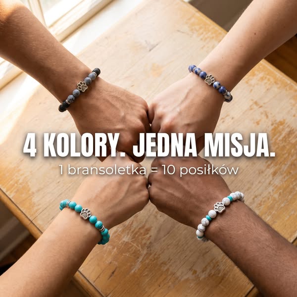 Każda bransoletka karmi 10 psów