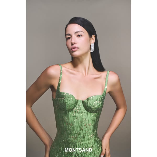 Brocade Bamboo Maxi Dress