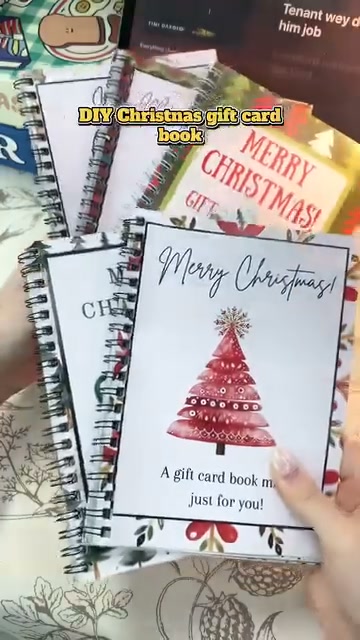 ONLY ￡6.66!!!-Ready for Christmas!Christmas Gift Card Album -DIY Spiral-Bound Christmas Gift Card Album with Surprise Pages2
