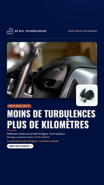 Déflecteur V85 TT : moins de turbulences