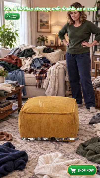 Unstuffed Square Pouf Cover