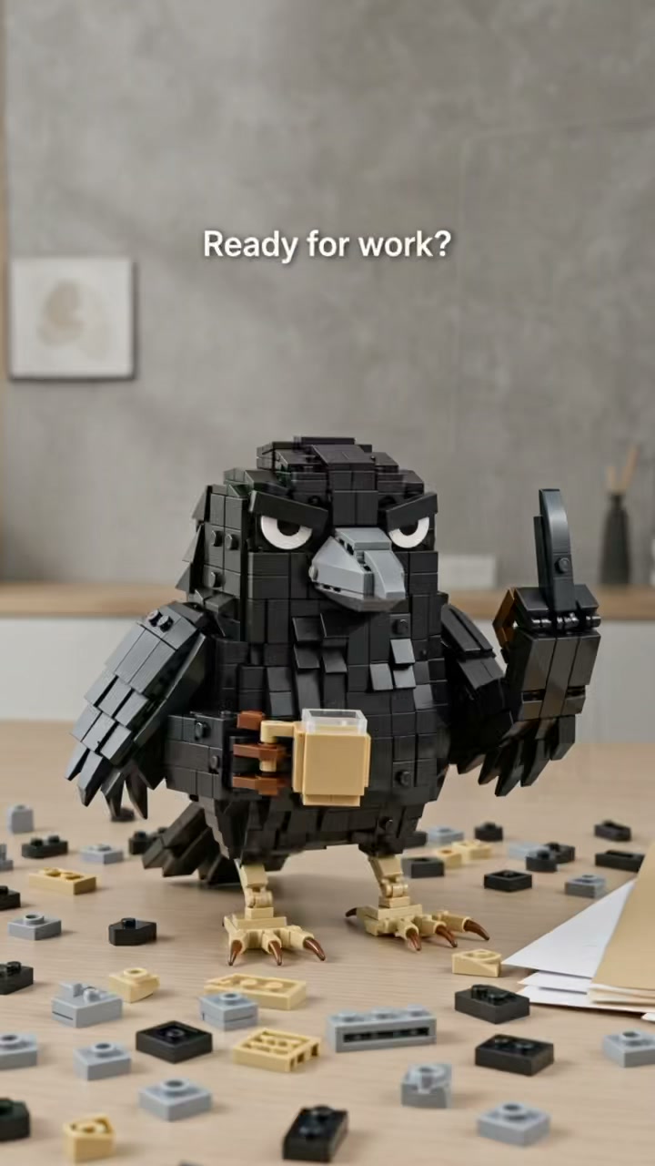 Sarcastic Crow Building Block Set