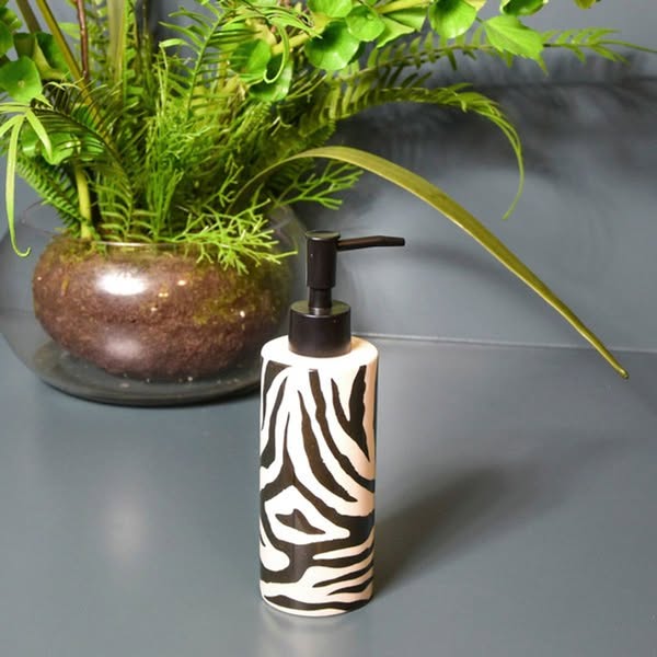 Soap Dispenser Zebra Black/White
