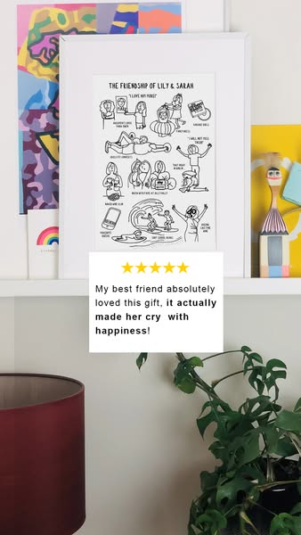 Bespoke Hand Drawn Art Based On Your Friendship