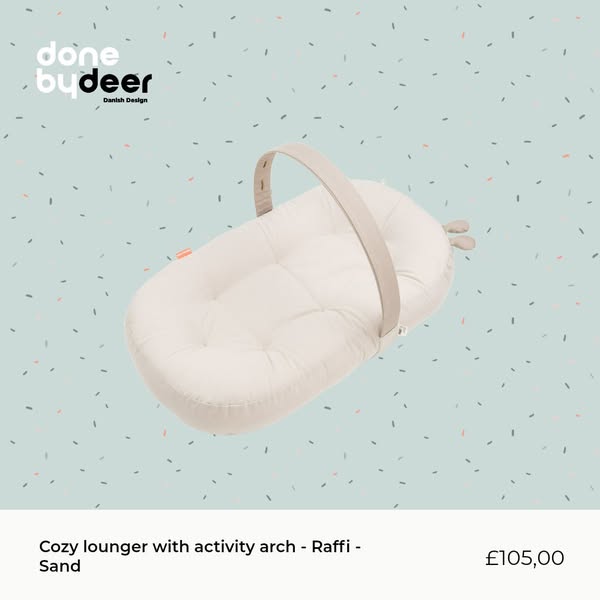 Cozy lounger with activity arch - Raffi - Sand