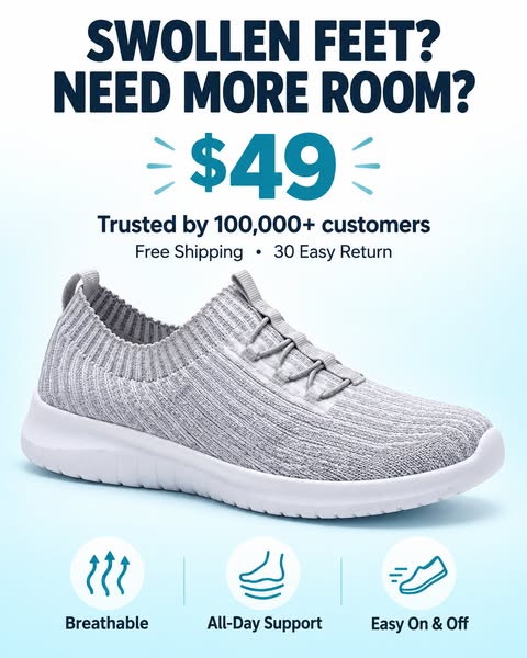 Women's Wide Toe Box Walking Shoes | KONHILL