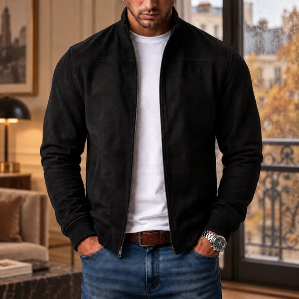 Lucas | Blouson Bomber en Daim