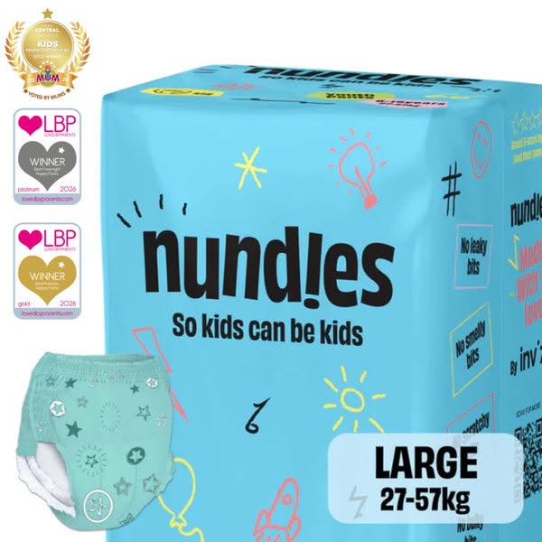 Nundies Youth Pants 8-15 Years (27-57kg)-Carton of 72 (6 Packs)-Invizi-Registered NDIS Provider