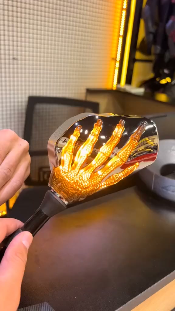 LED ghost claw rearview mirror