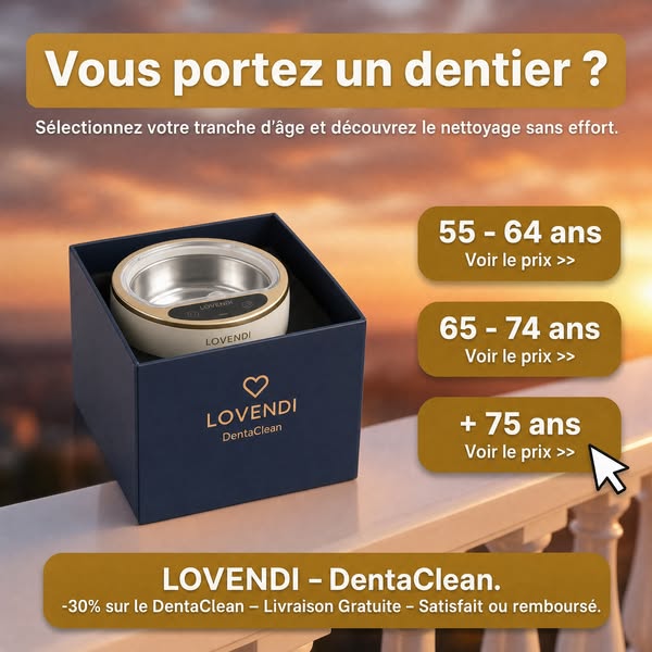 Retrouvez un dentier comme neuf (En 5 min) Description : Profitez de -30% + Livraison Offerte
