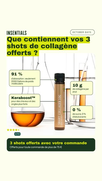 3 shots de collagène offerts
