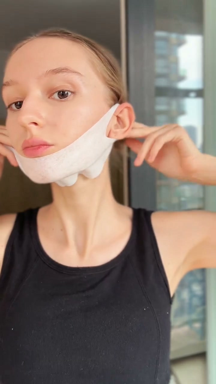 The mask shaped like your jawline