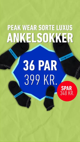 Gør et kup: 36 par for KUN 399 kr.