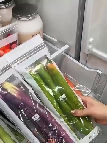 50/100PCS Reusable Long Food Storage Bags, Double-Zip Seal Freshness Bags for Kitchen