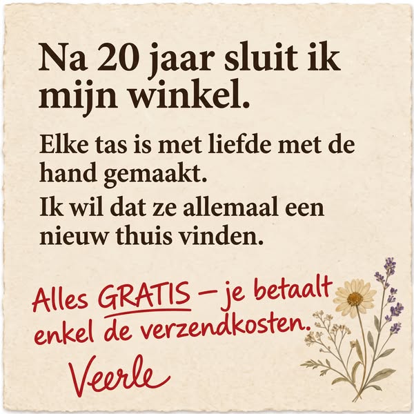 Elke Tas Is Nu Gratis