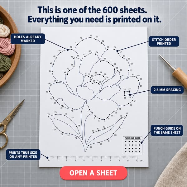 600 numbered designs.