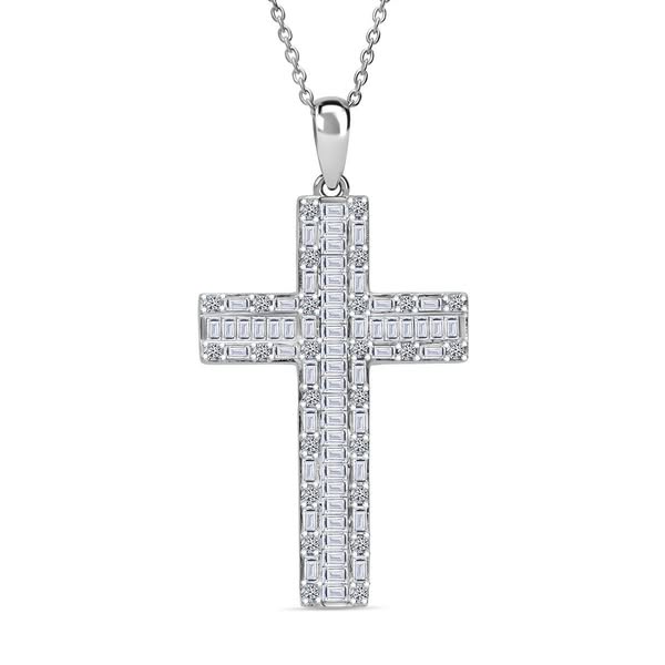 LUXURIANT DIAMOND - Lab Grown Diamant SI-GH SGL zertifiziert Anhänger mit Kette, ca. 50 cm, 925 Silber rhodiniert ca. 1.00 ct
