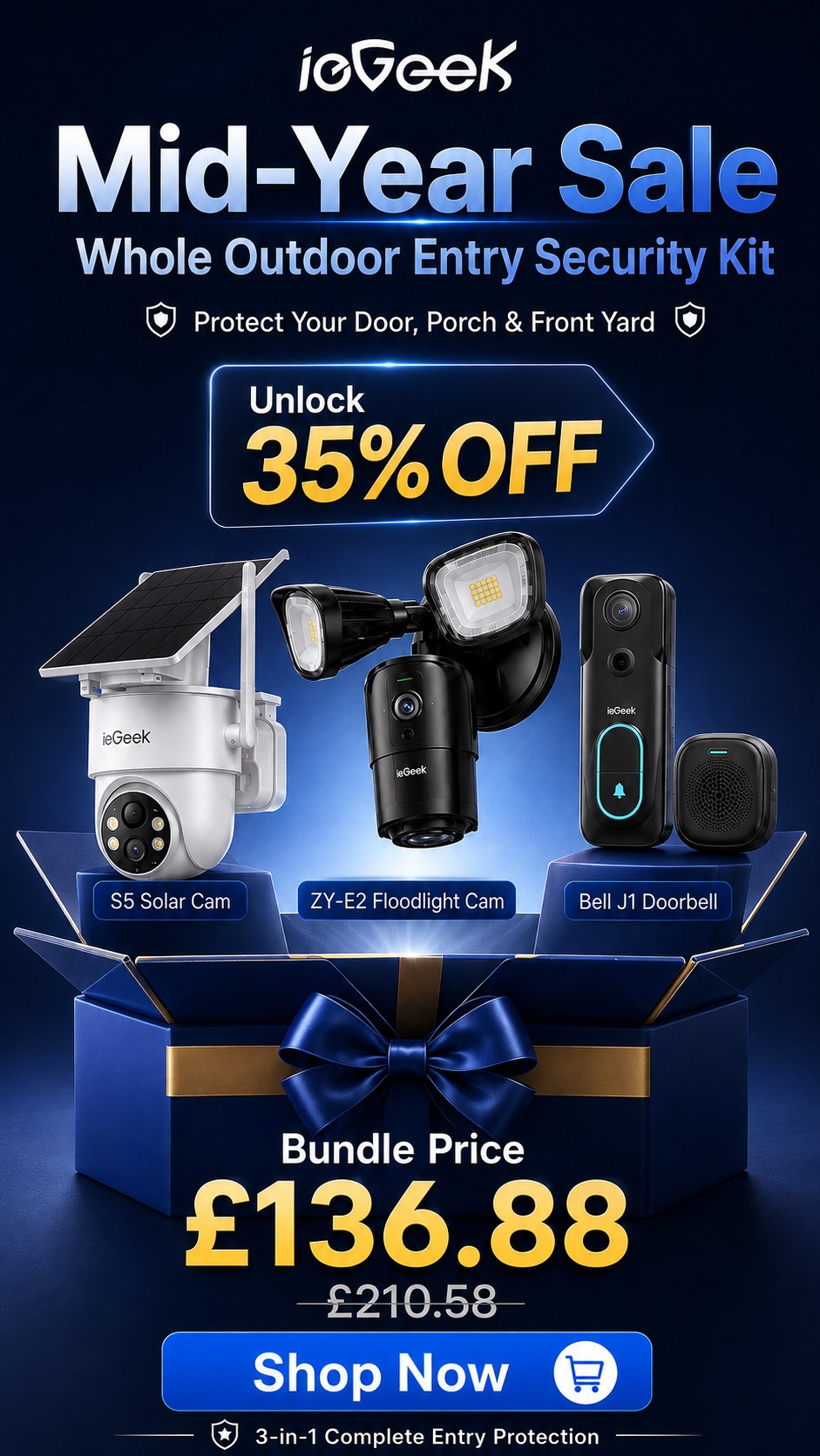 Buy a 3-pack and get a free SD card, each for £39.99.