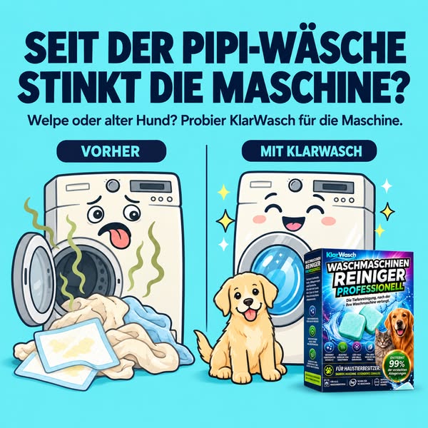 Hundegeruch raus aus der Waschmaschine
