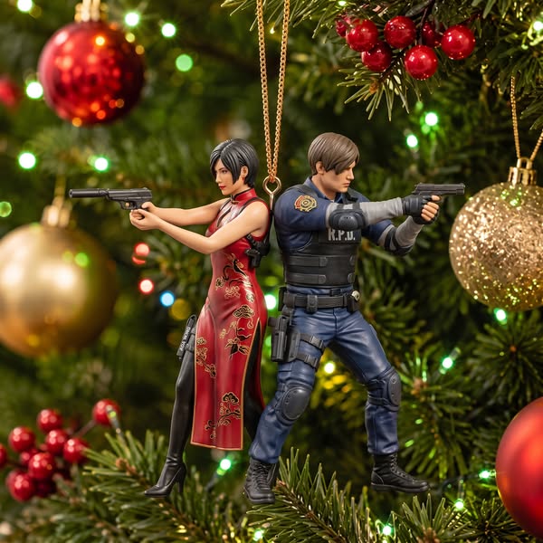 Back-to-Back Resident Evil 1996-2026 30th Anniversary Christmas Ornament