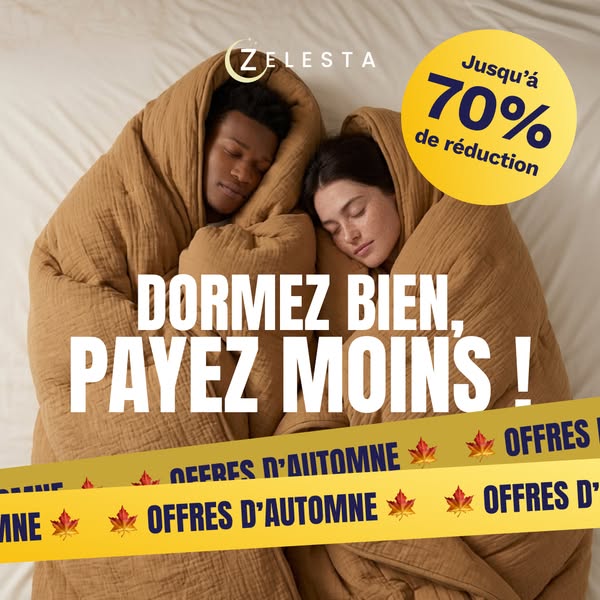 Un automne bien au chaud : jusqu'à -70 % sur toutes les couettes