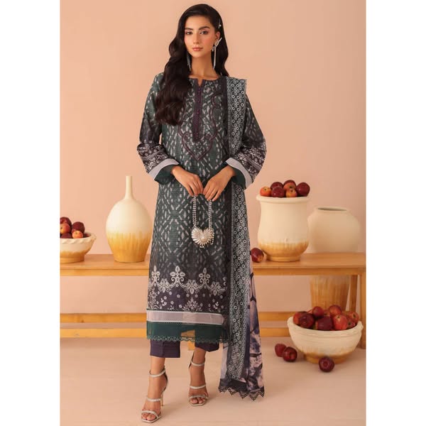 Aafreen By Riaz Arts Embroidered Lawn Suits Unstitched 3 Piece RA25AD AF-240 - Summer Collection