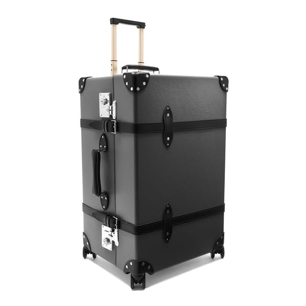 Trunk (XL) - 4W Luxury Luggage - Charcoal & Black & Chrome