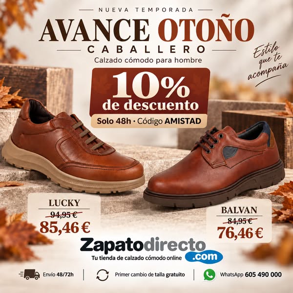 Zapatos cómodos piel | Calidad Precio|Tienda Online especializada