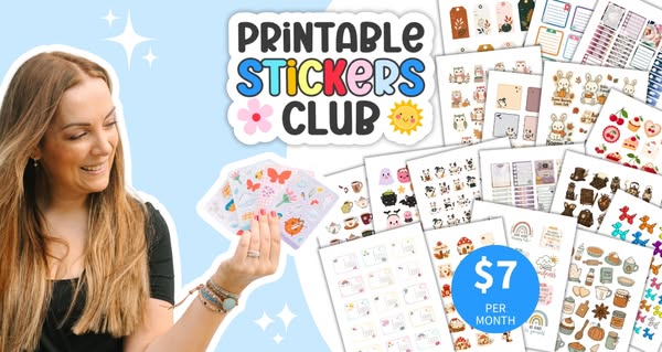 Join Printable Stickers Club: Never Run Out of Stickers Again