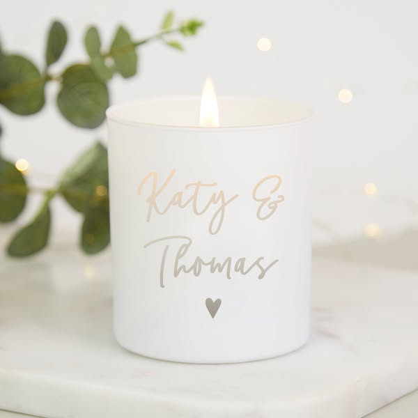 Anniversary Gift Personalised Candle