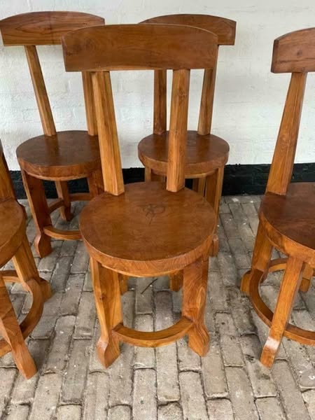 Eetkamerstoel, houten stoel, tuinstoel, nog 4 stuks