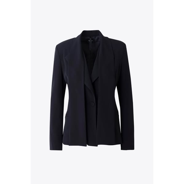 Giacca ad un petto con sciarpa in cady fluido - FW27