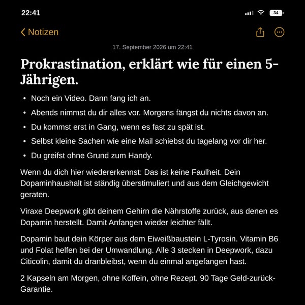 Die Nährstoffe, die Prokrastinierern fehlen