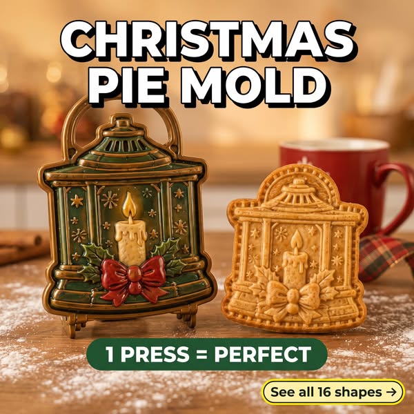 16-Design Christmas Mini Pie Mold Collection | Reusable Embossed Molds for Shaping Detailed Santa, Snowman, Reindeer, Tree & Holiday Pies
